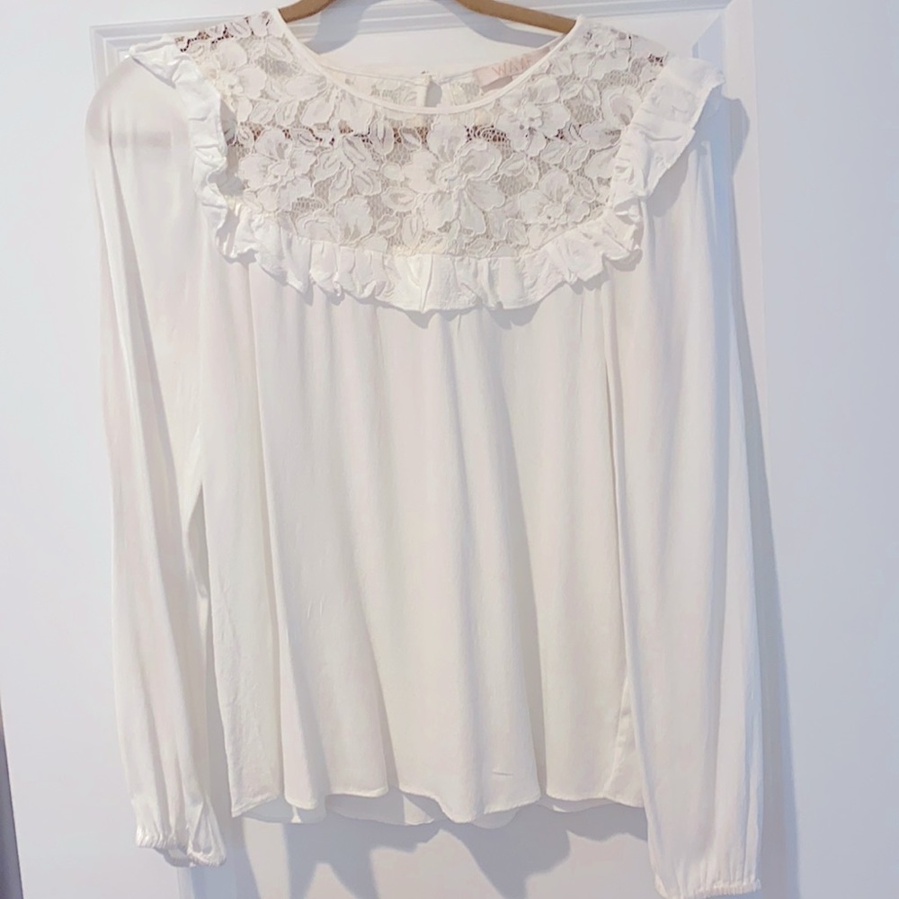Wayf Lace neck top